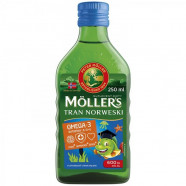 Купить Рыбий жир Меллер Moller omega 3 (Mollers) раствор с фруктовым вкусом Европа флакон 250мл в Сочи